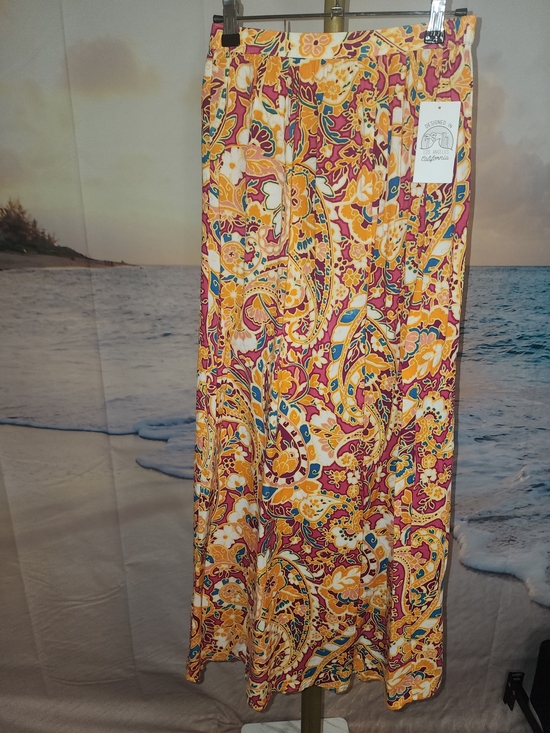 Patrons of Peace Dresses & Skirts - Patrons Of PEACE Boho Floral Paisley Maxi Skirt - Yellow & Pink